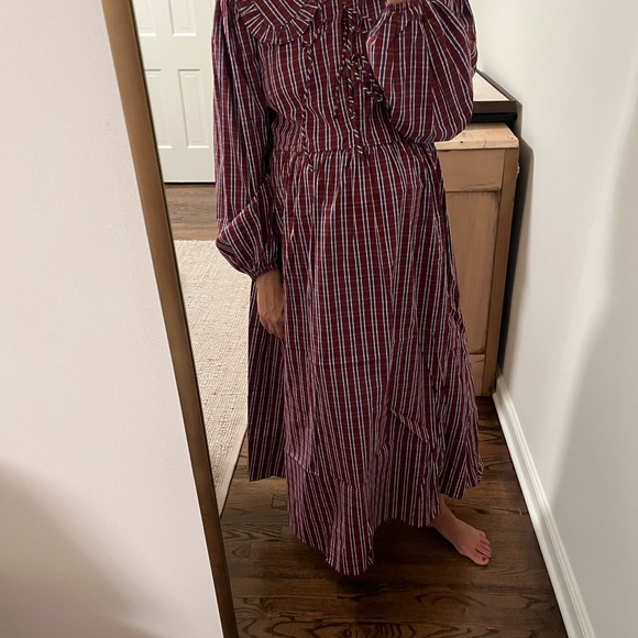 ASOS Red and White Checkered Midi Dress - Picture 4 of 7